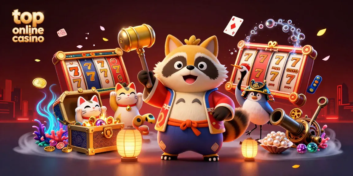 Engage with top online casino Australia through fun 3D illustration featuring vibrant casino elements.