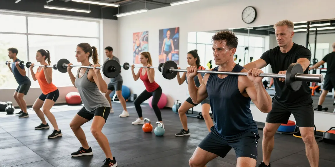Deus Medical Produkte und Athleten im Fitnessstudio, die mit Gewichten trainieren.