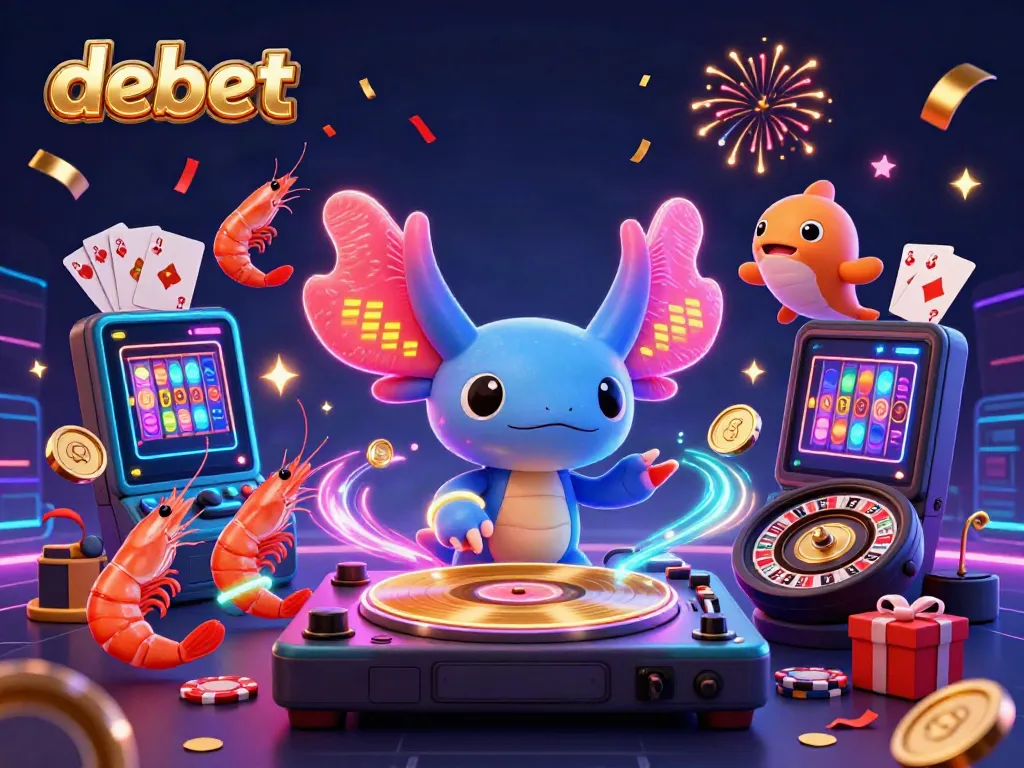 Engage with debet's lively casino scene featuring vibrant characters and dynamic gaming elements.